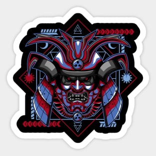 samurai head mask Sticker